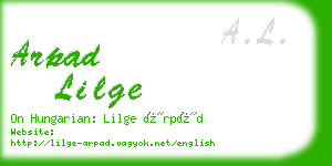 arpad lilge business card